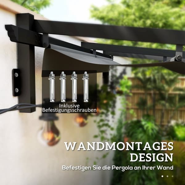 Rootz 3x3m Gazebo Pergola - vindtæt gårdhave baldakin - justerbart tag - UV -beskyttelse - 297 cm x 297 cm x 200/230 cm - Grå
