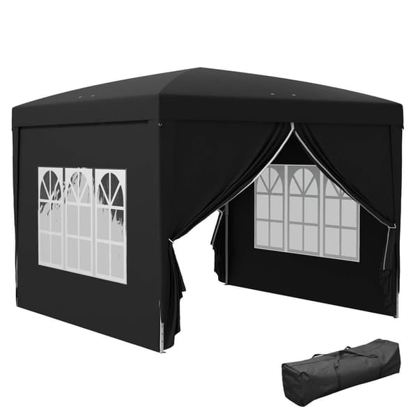 Rootz 3 x 3M Paviljonki - Puutarhateltta - Marquee - UV -suoja - 2,95m x 2,95m x 2,58m - Ihanteellinen juhliin ja retkeilyyn