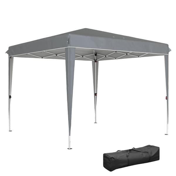 Rootz 3x3m Pop Up Gazebo - Garden Tent - Outdoor Pavilion - UPF50+ Sun Protection - 300 cm x 300 cm x 273 cm - Bærbar med bærepose