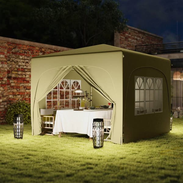 Rootz 3x3m Pop -up Garden Telt - Ulkovihanliha - Juhlateltta - UPF50+ Suojaus - 300 cm x 300 cm x 273cm