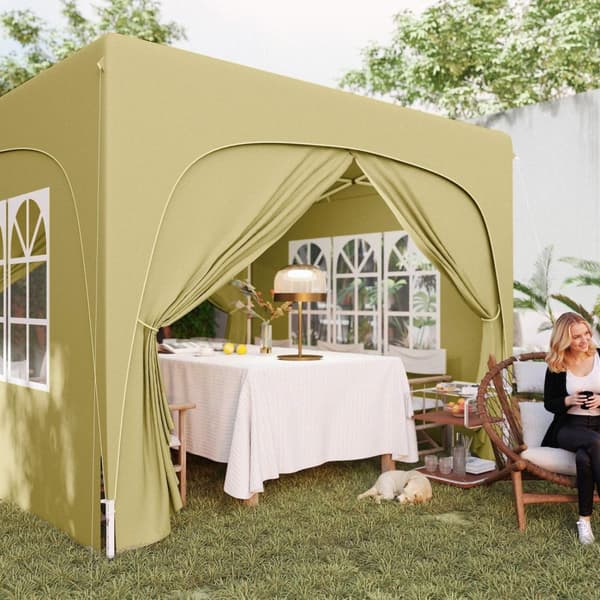 Rootz 3x3m Pop -up Garden Telt - Ulkovihanliha - Juhlateltta - UPF50+ Suojaus - 300 cm x 300 cm x 273cm