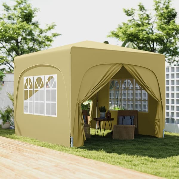 Rootz 3x3m Pop -up Garden Telt - Ulkovihanliha - Juhlateltta - UPF50+ Suojaus - 300 cm x 300 cm x 273cm