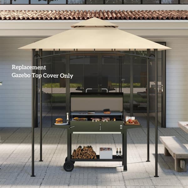 Rootz Garden Gazebon vaihto tarpauliini - BBQ Grill Gazebo -katto - Auringonvarjostin katos - UPF50+ Suojaus - 244 cm x 152 cm