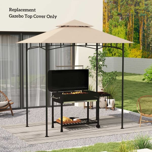 Rootz Garden Gazebon vaihto tarpauliini - BBQ Grill Gazebo -katto - Auringonvarjostin katos - UPF50+ Suojaus - 244 cm x 152 cm