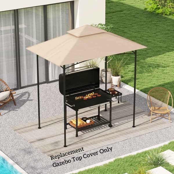 Rootz Garden Gazebon vaihto tarpauliini - BBQ Grill Gazebo -katto - Auringonvarjostin katos - UPF50+ Suojaus - 244 cm x 152 cm