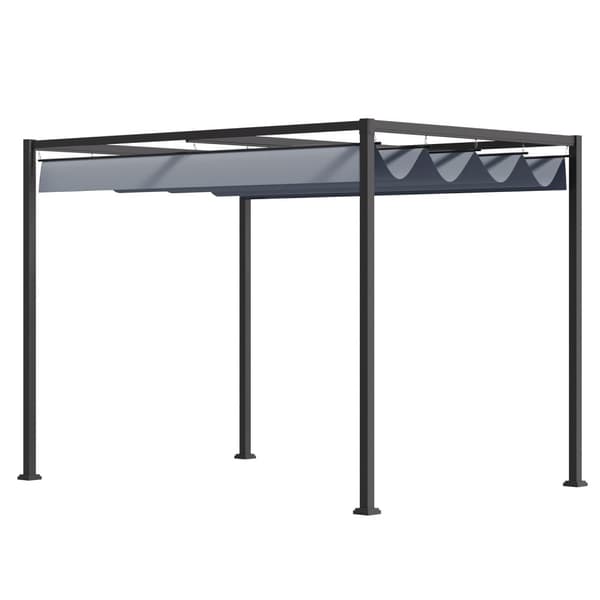 Rootz Pergola Sun Shelter - Garden Canopy - Patio Cover - UV Protection - 400L X 300W X 222H cm