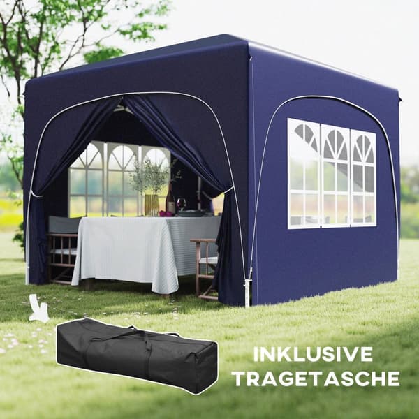 Rootz Pop -Up Gazebo - Garden Telt - Festival Shelter - UPF50+ Suojaus - 300 cm x 300cm x 273cm - helppo asennus ja kannettava kantolaukun kanssa