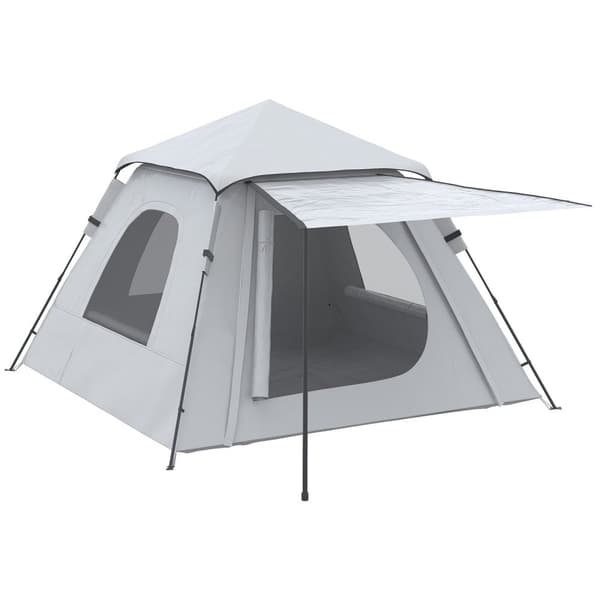 Rootz Campingtelt med veranda - pop -up telt - Familietelt - Vandtæt og ventileret - 210 cm x 210 cm x 150 cm