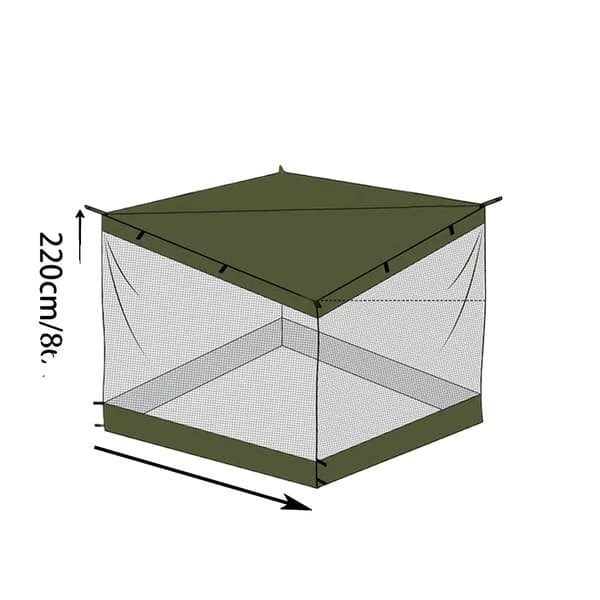 Canopy Telt, Rummelig Design, Ideelt til Familieture,Grøn