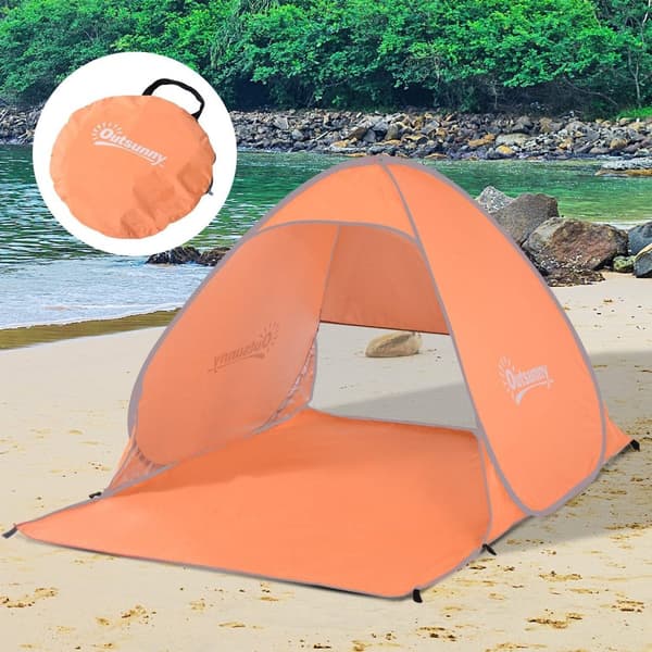 Rootz Beach Tent Pop -Up - Automatisk UV -husly - Sunshade - UV -beskyttelse - 200 cm x 150 cm x 119 cm