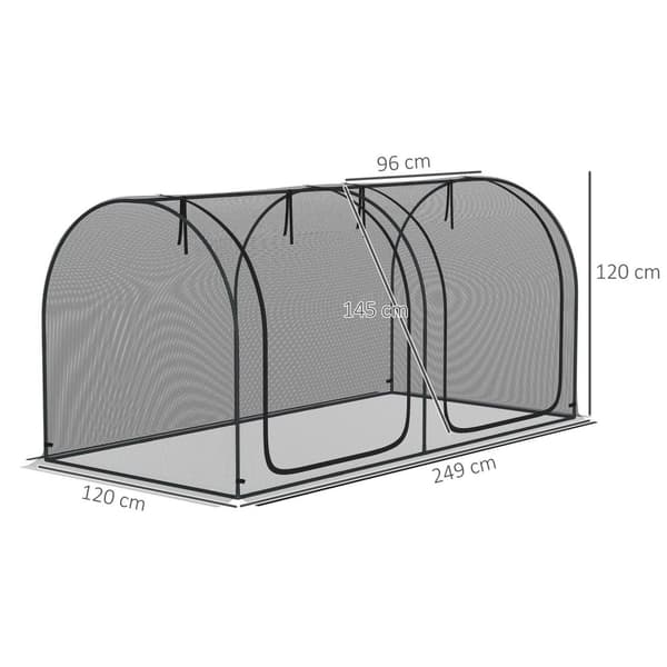 Rootz Garden Netting Plant Protection Tent - Pest Net - Insektsskydd - Vindtät - 249 x 120 x 120 cm