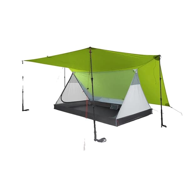 Ultralight Stangløs Telt, Vandtæt Ydre, Åndbart Indre,20D-Grøn