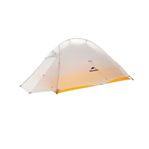Campingtält, 2 personers kapacitet, ultralätt 0,98 kg vikt,10D Gyllene Orange