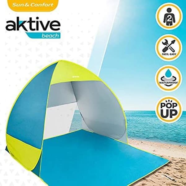 Strandtält - AKTIVE - Pop Up Modell - 140x160x110 cm - UV50 Solskydd - 2 Platser