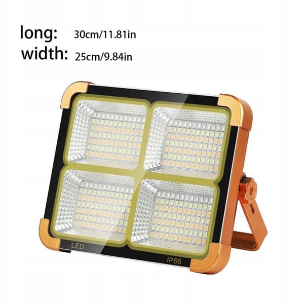 Halogen Bærbar LED Powerbank 100W Solar