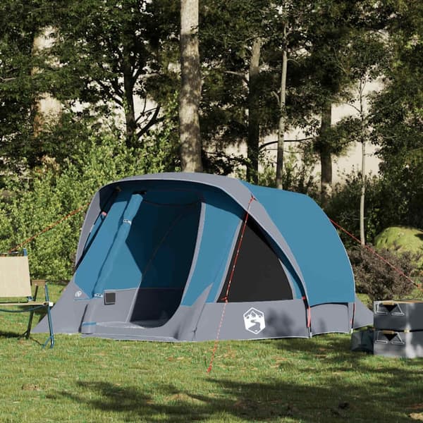vidaXL Campingtält 4 personer blå vattentätt