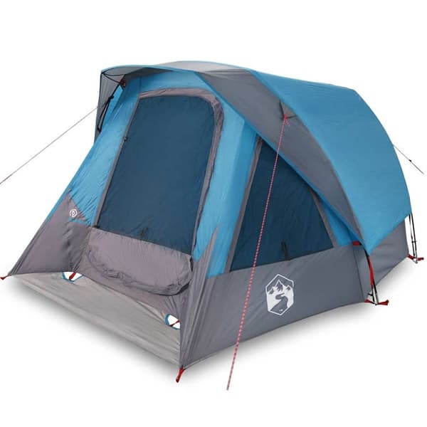 vidaXL Campingtelt 4 personer blå vanntett