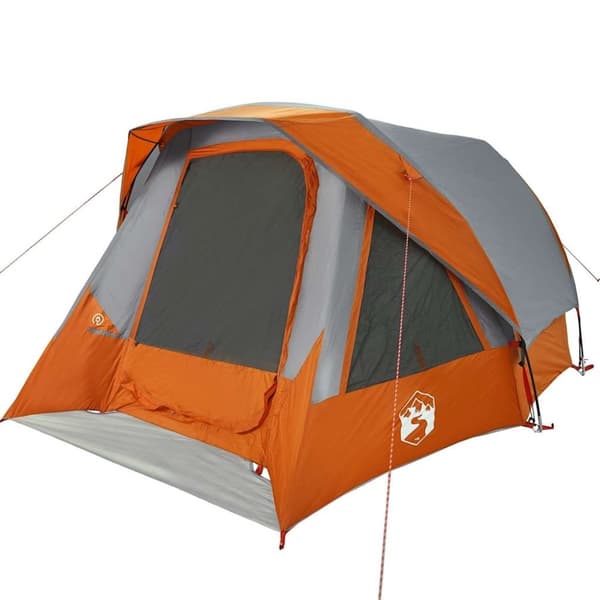 vidaXL 4-personers campingtelt vandtæt grå og orange