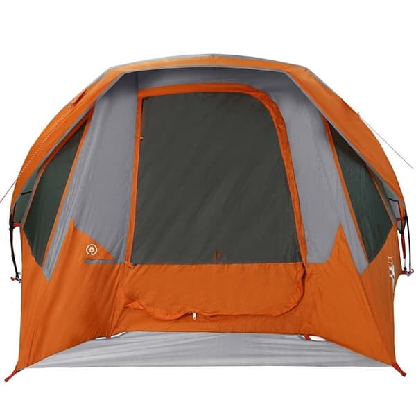 vidaXL 4-personers campingtelt vandtæt grå og orange