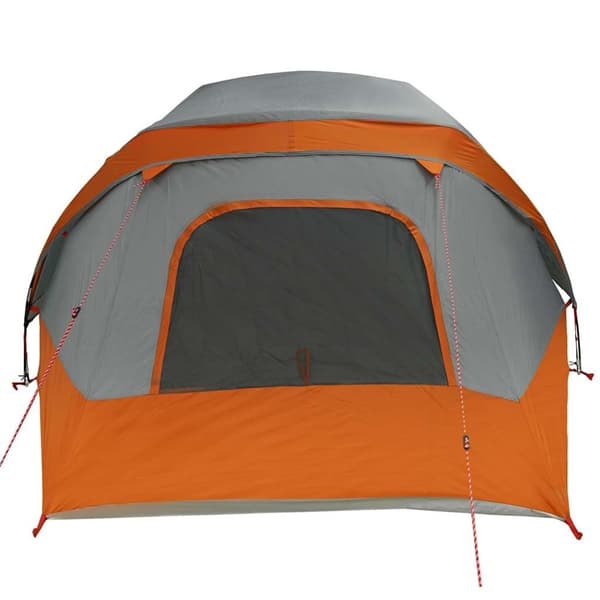 vidaXL 4-personers campingtelt vandtæt grå og orange