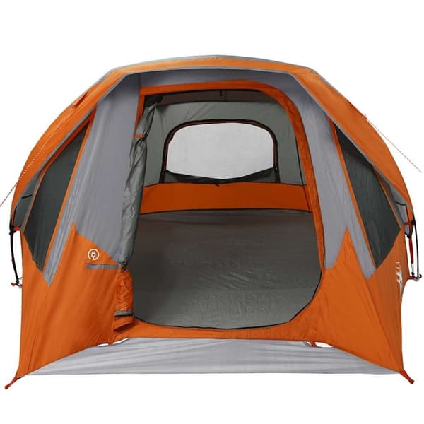 vidaXL 4-personers campingtelt vandtæt grå og orange