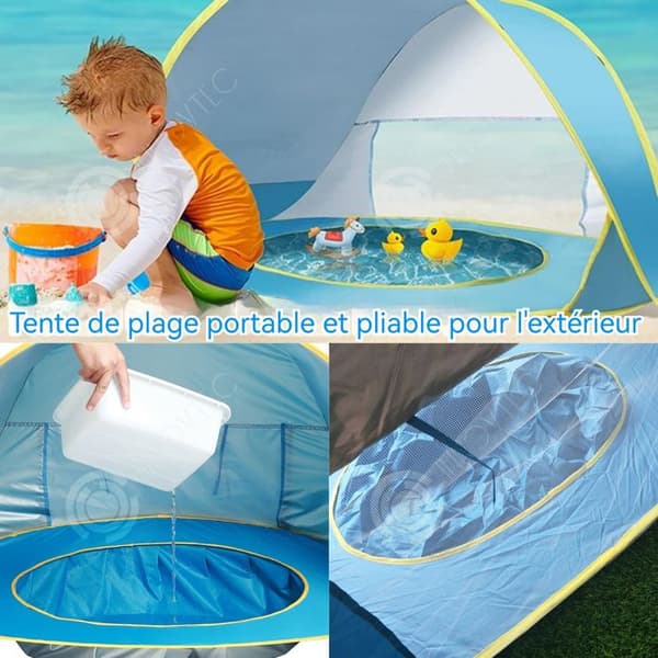 INN Strandtält för barn Utomhus solskydd Strandtält Hopfällbart bärbart barntält Pop Up Sunshade Beach Shelter