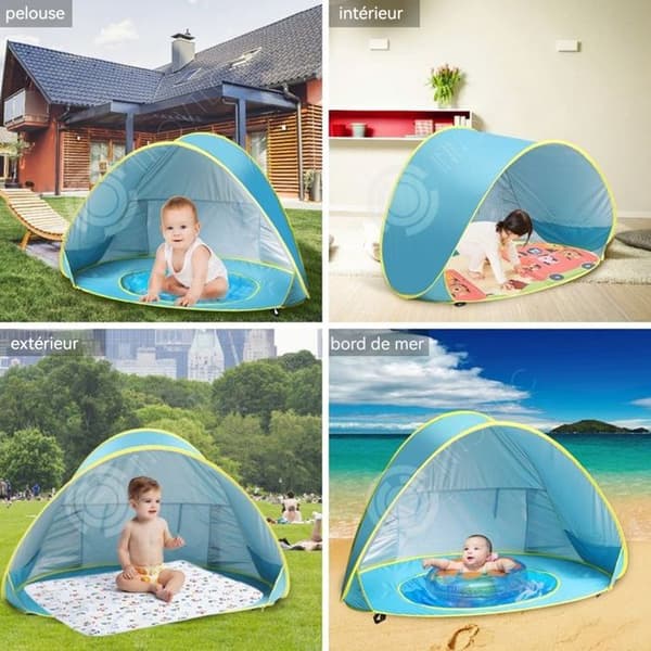 INN Strandtält för barn Utomhus solskydd Strandtält Hopfällbart bärbart barntält Pop Up Sunshade Beach Shelter