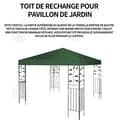 Miniatyrbild 3 av 4: INN Ersättningstak 3x3m grönt tältpresenning Ersättningstak för trädgårdspaviljong vattentät duk universalersättningsduk