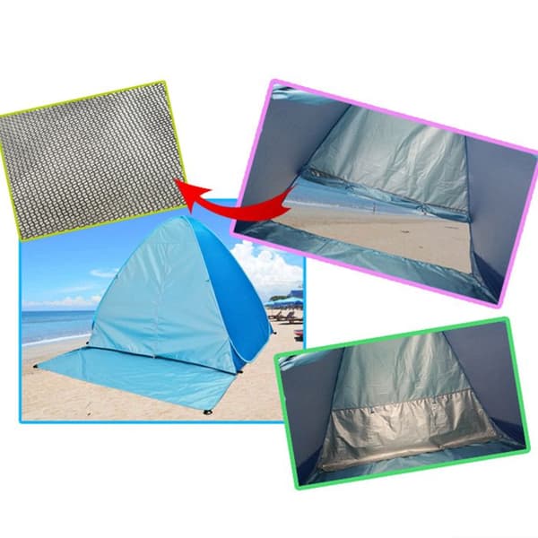 TD® Pop Up strandtält UV-skydd 4 eller 5 personers portabelt strandtält utomhus, automatisk markis