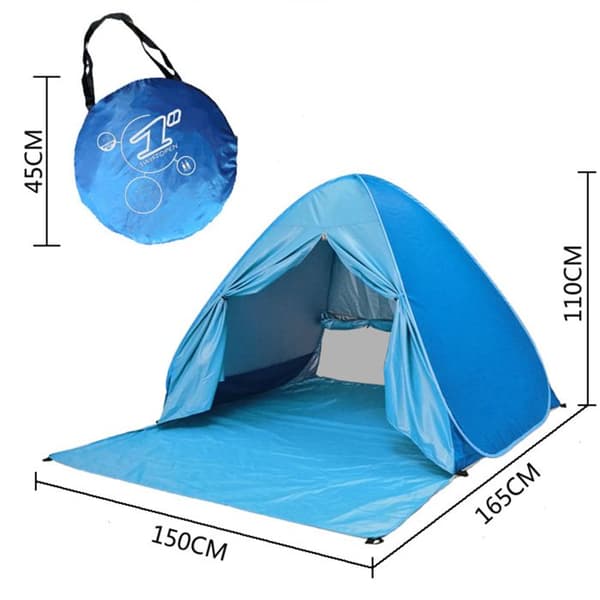 TD® Pop Up strandtält UV-skydd 4 eller 5 personers portabelt strandtält utomhus, automatisk markis