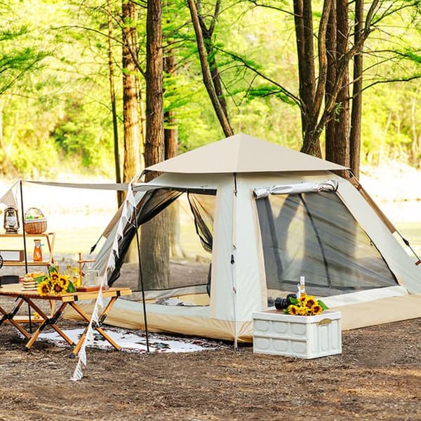 Campingtält - CONFOZEN - Automatisk modell - 210x210x135 cm - Vattentät PU2000MM - 4 platser