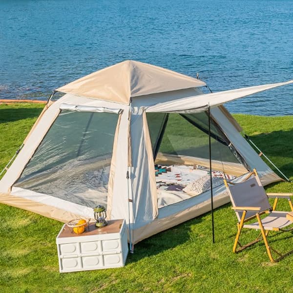 Campingtält - CONFOZEN - Automatisk modell - 210x210x135 cm - Vattentät PU2000MM - 4 platser