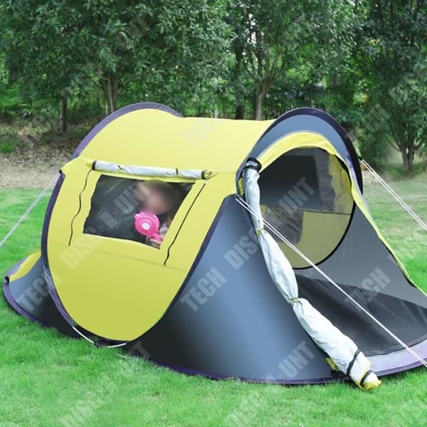 TD® Helautomatiskt campingtält, fristående, snabböppningsbart, regn- och vindtätt, i Ox-tyg