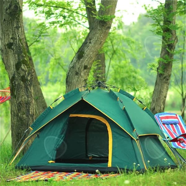 CONFO® Campingtält utomhuscamping 4 personer regnfast solskyddsmedel dubbellager snabböppning helautomatisk