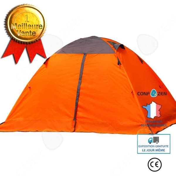 CONFO® Campingtält Utomhuscamping Dubbelstång Dubbellagers Aluminium Automatisk med lätt vindtät kjol