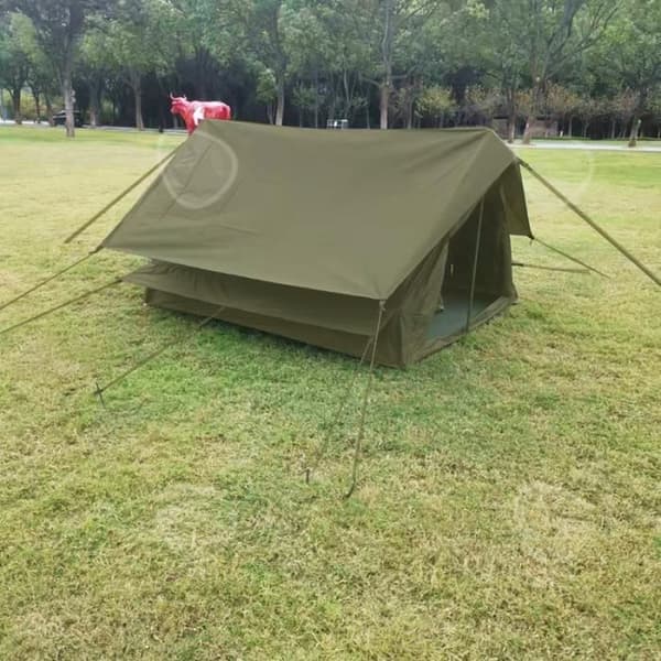 CONFO® Campingtält utomhuscamping 2 personer självguidad tur camping regntät stuga form A-linje tält Ox tyg