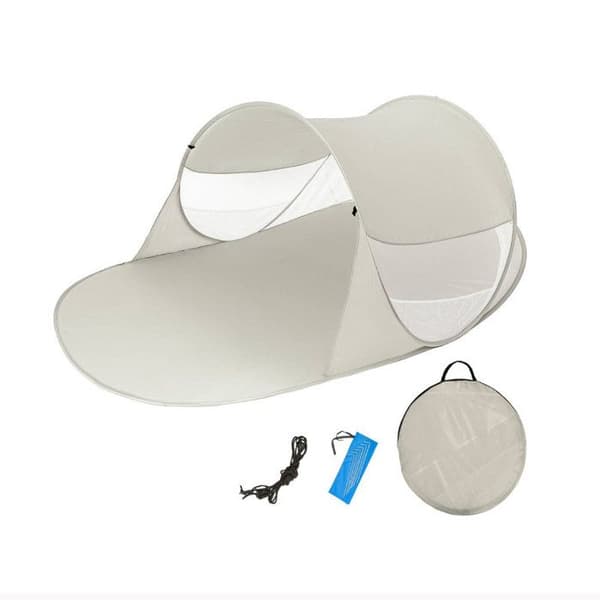 TD® TECH RABATT Anti UV Pop Up strandtält 240 cm x 140 cm x 90 cm Grå + 1 väska