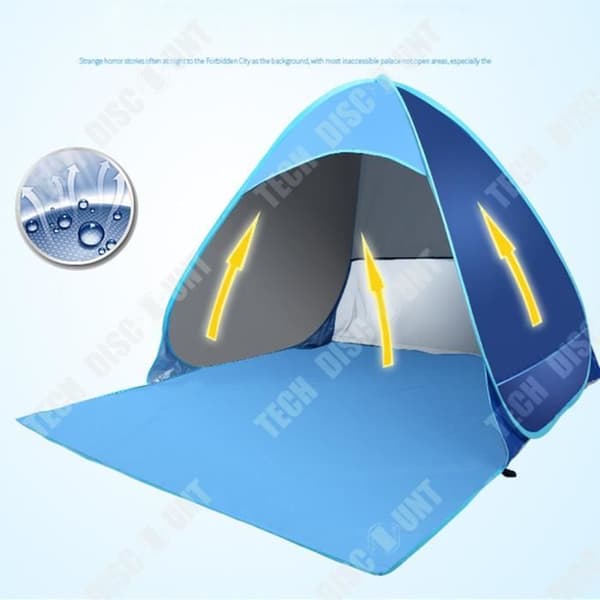 TD® strandtält 2 sekunder helautomatisk fribyggd hastighet Open Beach Conical Oxford Cloth Shade Tält