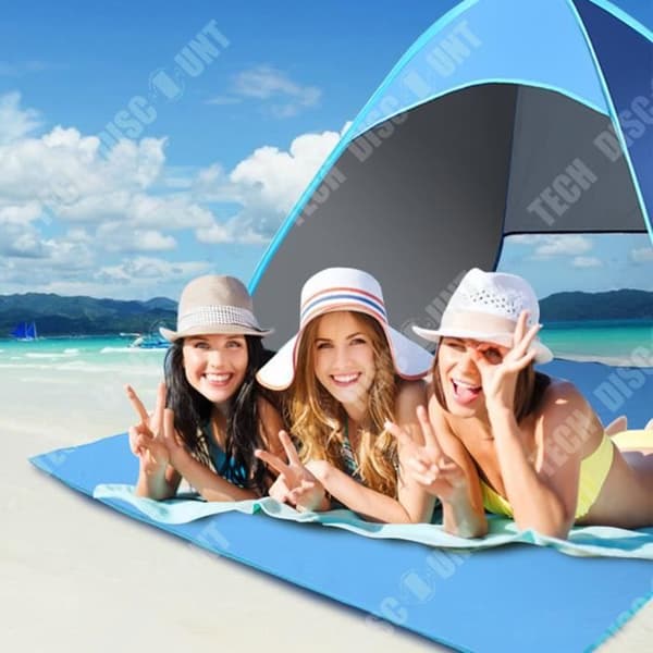 TD® strandtält 2 sekunder helautomatisk fribyggd hastighet Open Beach Conical Oxford Cloth Shade Tält