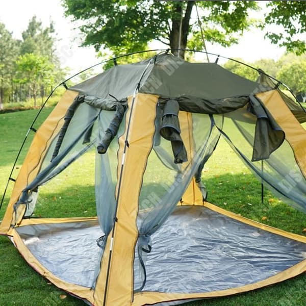 TD® Utomhustält camping gasväv solkräm andas fyrsidiga dörrar och fönster ventilation anti-inse camping skydd