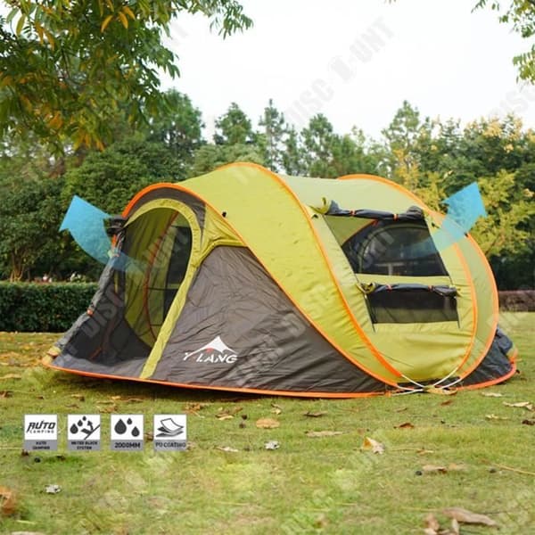 TD® Helautomatiskt 3-4 personers utomhustält Snabböppet tält Inget regn Campingpicknick