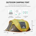 Miniatyrbild 4 av 4: TD® Helautomatiskt 3-4 personers utomhustält Snabböppet tält Inget regn Campingpicknick