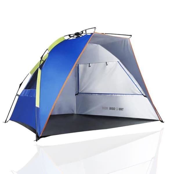 TD® Outdoor Solskydd Automatiskt Quick Open Park Fisketält med Sandsäck Strandtält