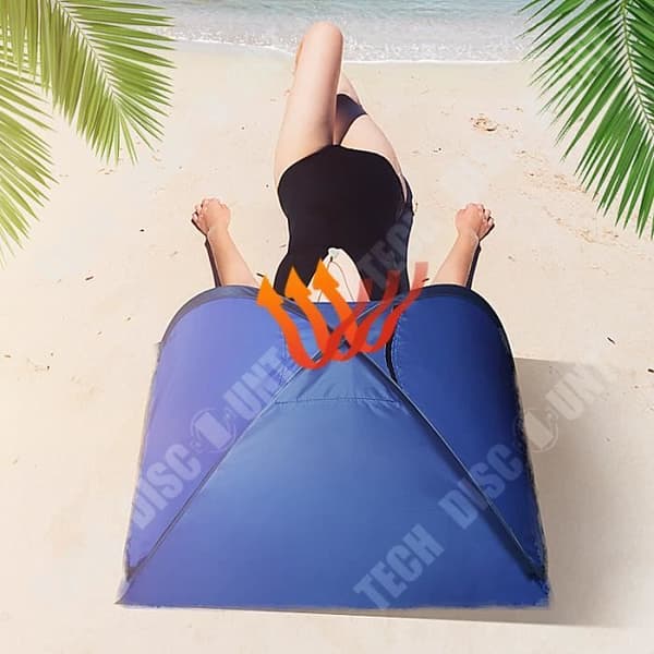 TD® Lazy tält strandtält utomhus resa automatisk hastighet öppen strandsolskydd UV-skydd ögonskydd