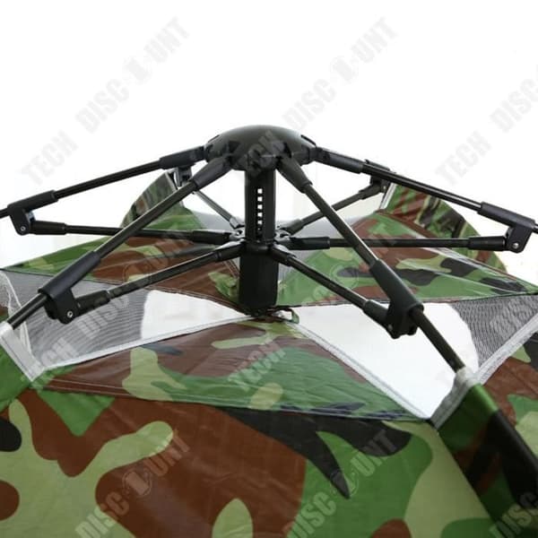 TD® Camouflage regntätt sexkantigt stort tält resa camping automatisk snabböppning tält camping