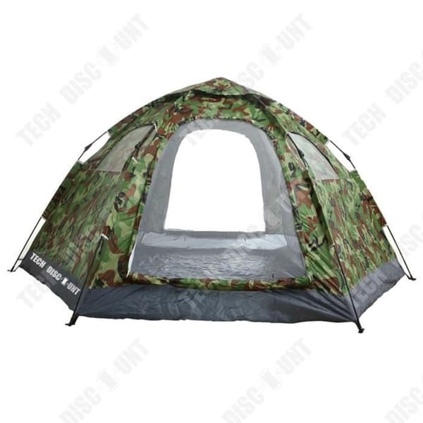 TD® Camouflage regntätt sexkantigt stort tält resa camping automatisk snabböppning tält camping