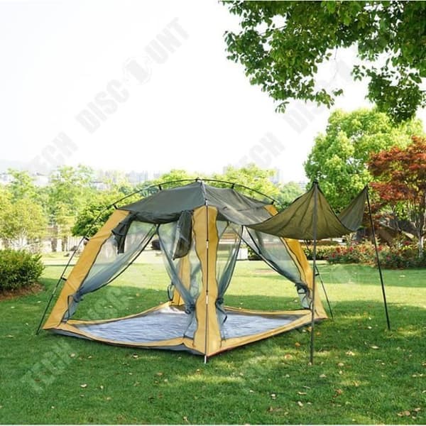 TD® Utomhustält campinggasväv andningsbar solkrämventilation insektsäker 3-4 personers campingfisketält