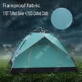 Miniatyrbild 4 av 4: TD® campingtält med helautomatiska glasfiberstolpar strandtält med solskydd och ventilation