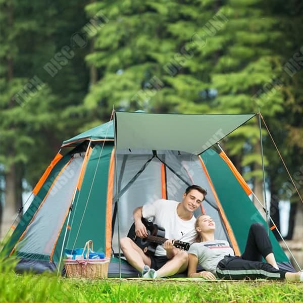 TD® Campingtält 240*240*155CM Helautomatiskt Snabböppning Vattentätt Sol och Regn Fyrsidigt Tält
