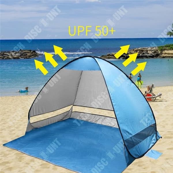 TD® 2 meter lång helautomatisk camping strandsolskyddstält utomhus anti-ultraviolett campingtält